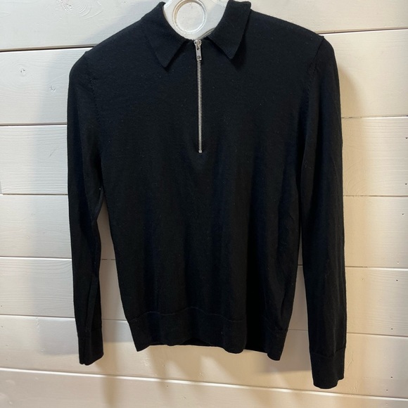 FILIPPA K – Black Half-Zip Wool Top (XS) - Picture 4 of 8